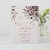 ダスティ赤面&パープルバラ婚約パーティ 招待状 (スタンド正面)
