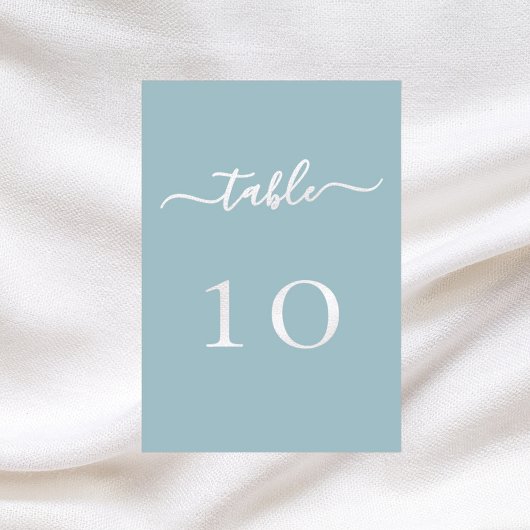 ダスティ青の白結婚いスクリプトのテーブル番号カード テーブルナンバー