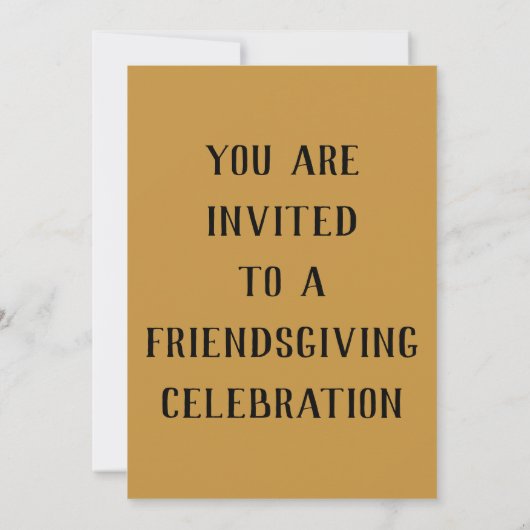 ダスティ カラーズ フレンズギビング サンクスギビング ご招待 招待状 (裏面)