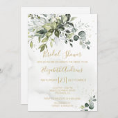 ダスティ・グリーン・ユーカリ・ブライダル・シャワー・招待状 招待状 (正面/裏面)