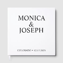 ダスティ スカイ ブルー ゲストブック ギフト, パーソナライズされたラグジュアリー