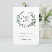ダスティ セージ ボタニカル リース・セーブ・ザ・デート 案内状 (スタンド正面)
