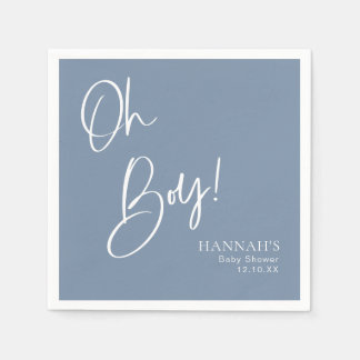 ダスティ/デニムブルーOh男の子ベビーシャワー スタンダードカクテルナプキン