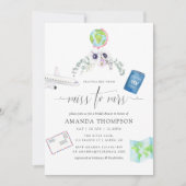 ダスティ・バイオレット恋しく思フローラミセス・ブライダルシャワー 招待状 (正面)