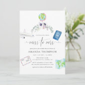 ダスティ・バイオレット恋しく思フローラミセス・ブライダルシャワー 招待状 (スタンド正面)