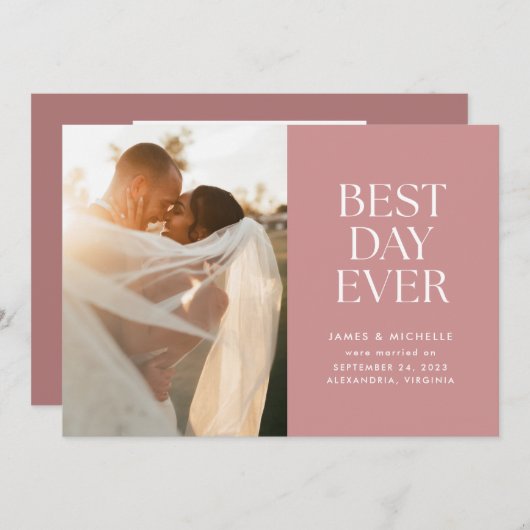 ダスティ・バラ最高の・デ結婚ー・エバー・アナウンス 案内状 (正面/裏面)