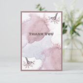 ダスティ バーガンディ ウォーターカラー サンキューカード (スタンド正面)