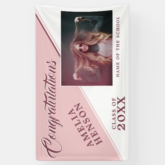 ダスティ・ピモダンンクの大学院写真卒業パーティー  横断幕 (縦)