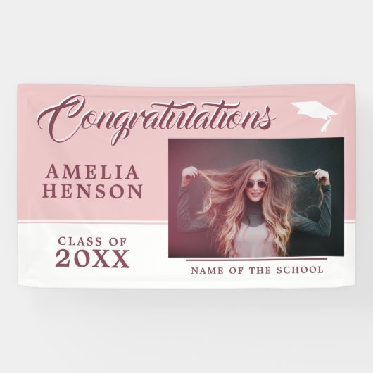 ダスティ・ピモダンンクの大学院写真卒業パーティー 横断幕 (横)