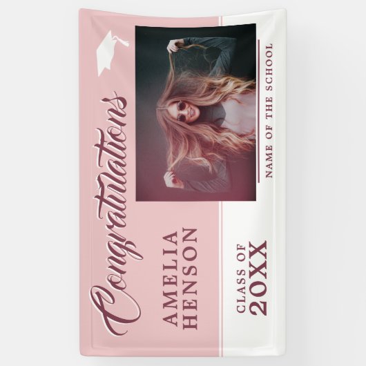 ダスティ・ピモダンンクの大学院写真卒業パーティー 横断幕 (縦)