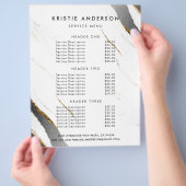 ダスティ ブラック ゴールド ホワイト マーブル 価格とサービス チラシ (手)