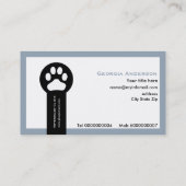 ダスティ・ブルー獣医/獣医クリニックのミニマリスト 名刺 (裏面)