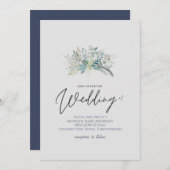 ダスティ・ブルー・セージ葉グリー結婚ズ・バジェット (正面/裏面)