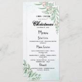 ダスティ・ブルー・ユーカリプタス・ファミリー・クリスマス・ディナー メニュー (正面/裏面)