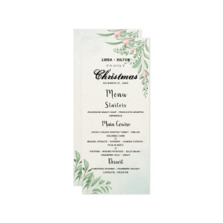 ダスティ・ブルー・ユーカリプタス・ファミリー・クリスマス・ディナー メニュー