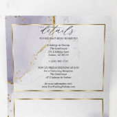 ダスティ プラム パープル  トリフォールド インビテーション (内部最初)