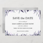 ダスティ ボタニカル フラワーの結婚式 Save the Date セーブザデート (正面/裏面)