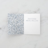 ダスティ・ライト・ブルーズ・結婚ヴィンテージ・ボタニカル・感謝していY(Dusty Light Bl サンキューカード (内部)