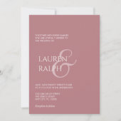 ダスティ ローズ | おしゃれなスクリプト結婚式招待状 招待状 (正面)