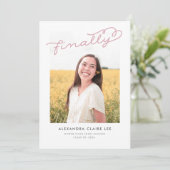 ダスティ ローズ ついに フォト 卒業おめでとう ご案内 招待状 (スタンド正面)