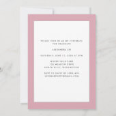 ダスティ ローズ ついに フォト 卒業おめでとう ご案内 招待状 (裏面)