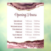 ダスティ ローズ アゲート 開館時間 窓用シール ウィンドウサイン (シート3)