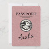 ダスティ ローズ アルバ パスポート 結婚式招待状 招待状 (裏面)