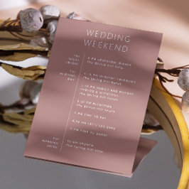 ダスティ ローズ ウェディング ウィークエンド タイムライン | 結婚式歓迎カード 招待状