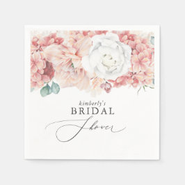 ダスティ ローズ ピーチ フラワーベイビー / ブライダル シャワー スタンダードカクテルナプキン