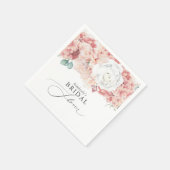 ダスティ ローズ ピーチ フラワーベイビー / ブライダル シャワー スタンダードカクテルナプキン (角)