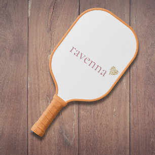 ダスティ ローズ 名前入り ゴールド レオパード ハート ピックルボールラケット