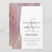 ダスティ ヴィバ マゼンタ ウェディング インビテーション (正面/裏面)