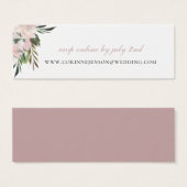 ダスティMauve Botanicalの結婚ウェブサイトRSVP (正面&裏面)