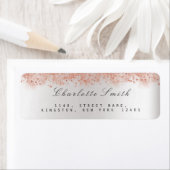 ダストスターピンクローズグレーRSVP差出人住所 ラベル (インサイチュ)