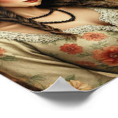 ダストドリームヴィンテージウエスタンガールズセルフラブ引用文 ポスター (角)