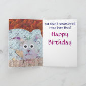 ダストバニー誕生日 – ハッチバニー カード (内部)