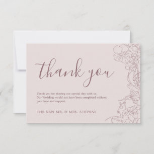 ダストバラマウヴ結婚フローラ サンキューカード