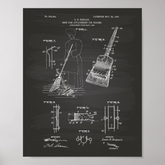 ダストパン1905特許技術Chalkboard ポスター (正面)