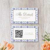 ダストブルーのパターン封筒カード エンクロージャーカード