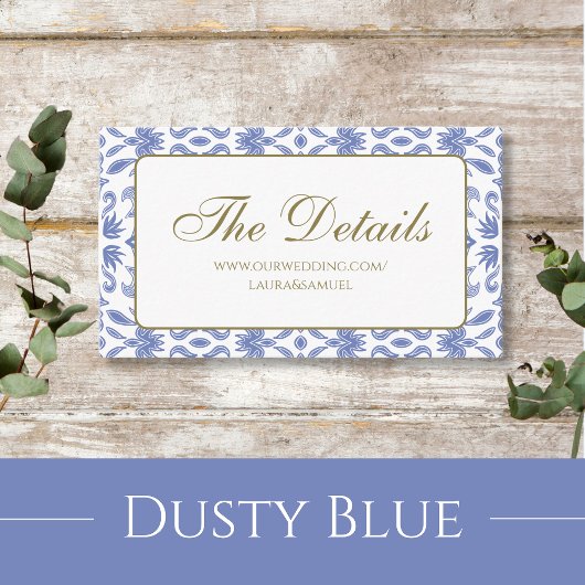 ダストブルーのパターン封筒カード エンクロージャーカード