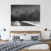 ダストボウルにテキサス州パンハンドルを運転する車 キャンバスプリント (インサイチュ (寝室))