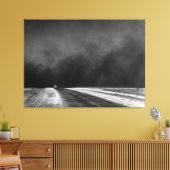 ダストボウルにテキサス州パンハンドルを運転する車 キャンバスプリント (インサイチュ (リビング))