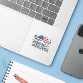 ダストレスアメリカンマスタッシュ愛国ベクター デザイン シール (ノートパソコンとiPhone)