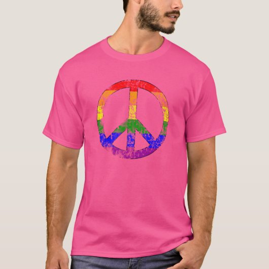 ダストレスレインボーピース Tシャツ (正面)