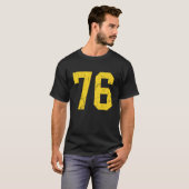 ダストレス加工 ゴールドナンバー76 ユニフォーム プレイヤー用 Tシャツ (正面フル)