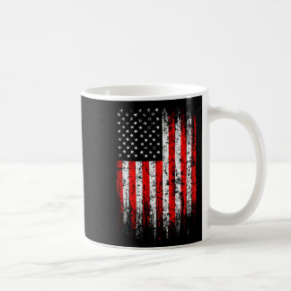 ダストレスUSAレディースメンズアメリカ国旗ブラック コーヒーマグカップ