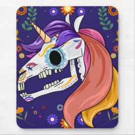 ダスト汚れ防止ユニコーン骨格ヘッドデザイン マウスパッド