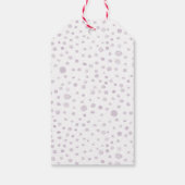 ダスト紙吹雪水色ドットギフトラベル ギフトタグ (裏面)