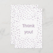 ダスト紙吹雪水色ドットサンキューカード サンキューカード (正面/裏面)