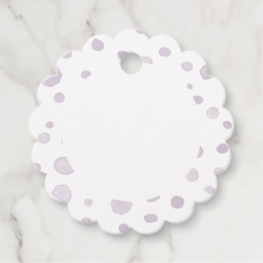 ダスト紙吹雪水色ドットメッセージカード フェイバータグ (正面)